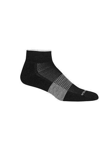 Pánské Ponožky Icebreaker Merino Multisport Light Mini Černé Bílé | CZ 1916GSOL